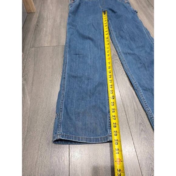 Dickies Women’s Relaxed Fit Bib Y2K preppy Overalls Jumpsuit Mid Wash XS A004182 - Picture 6 of 15